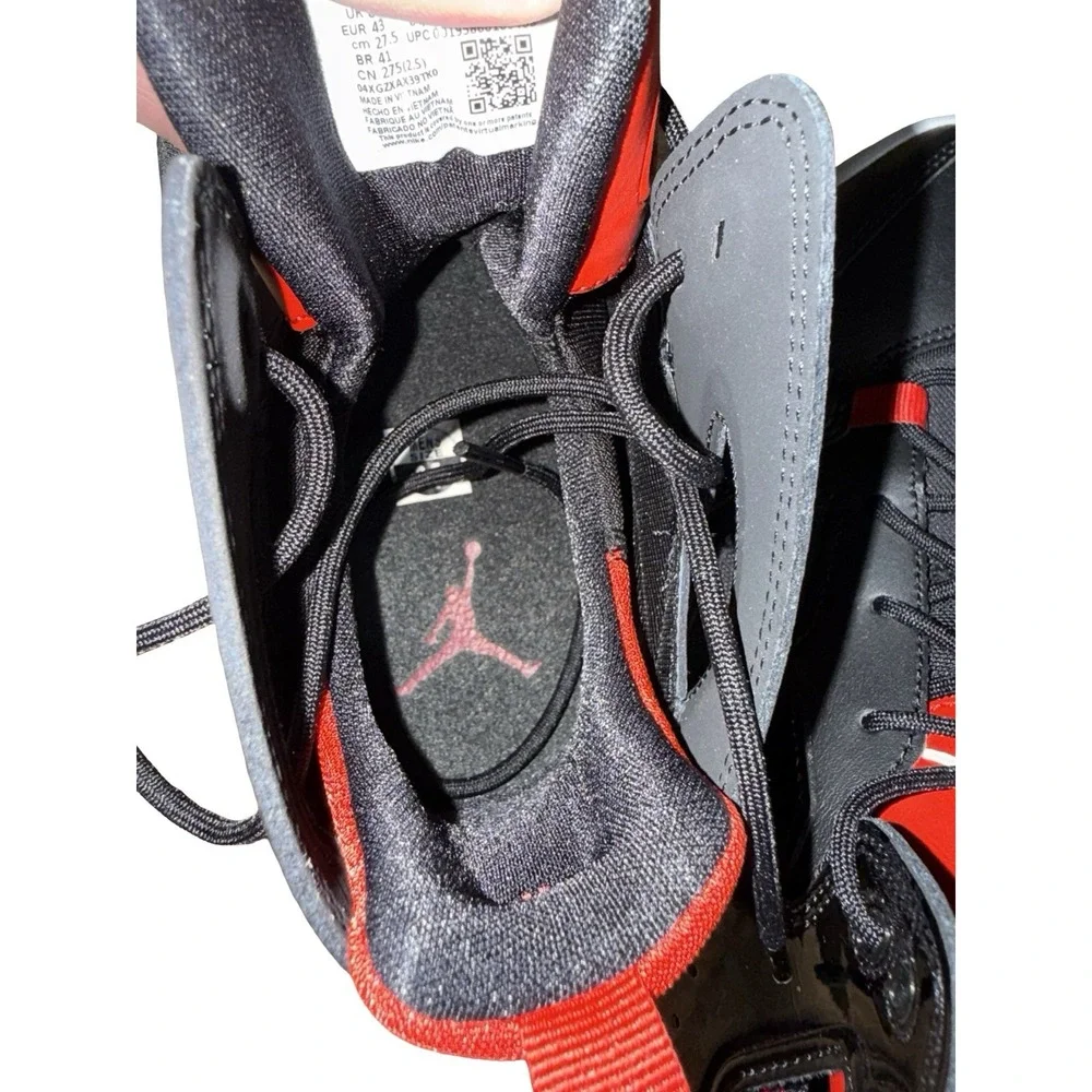 JORDAN MENS Jordan Flight Club 91 Bred Shoes - New w/o Box - Size 9.5